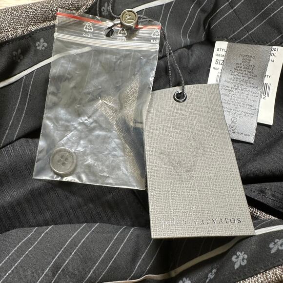 John Varvatos NWT 100% Virgin Wool Gray Trousers Size 44R US 28/29 Non Tailored - Picture 6 of 9
